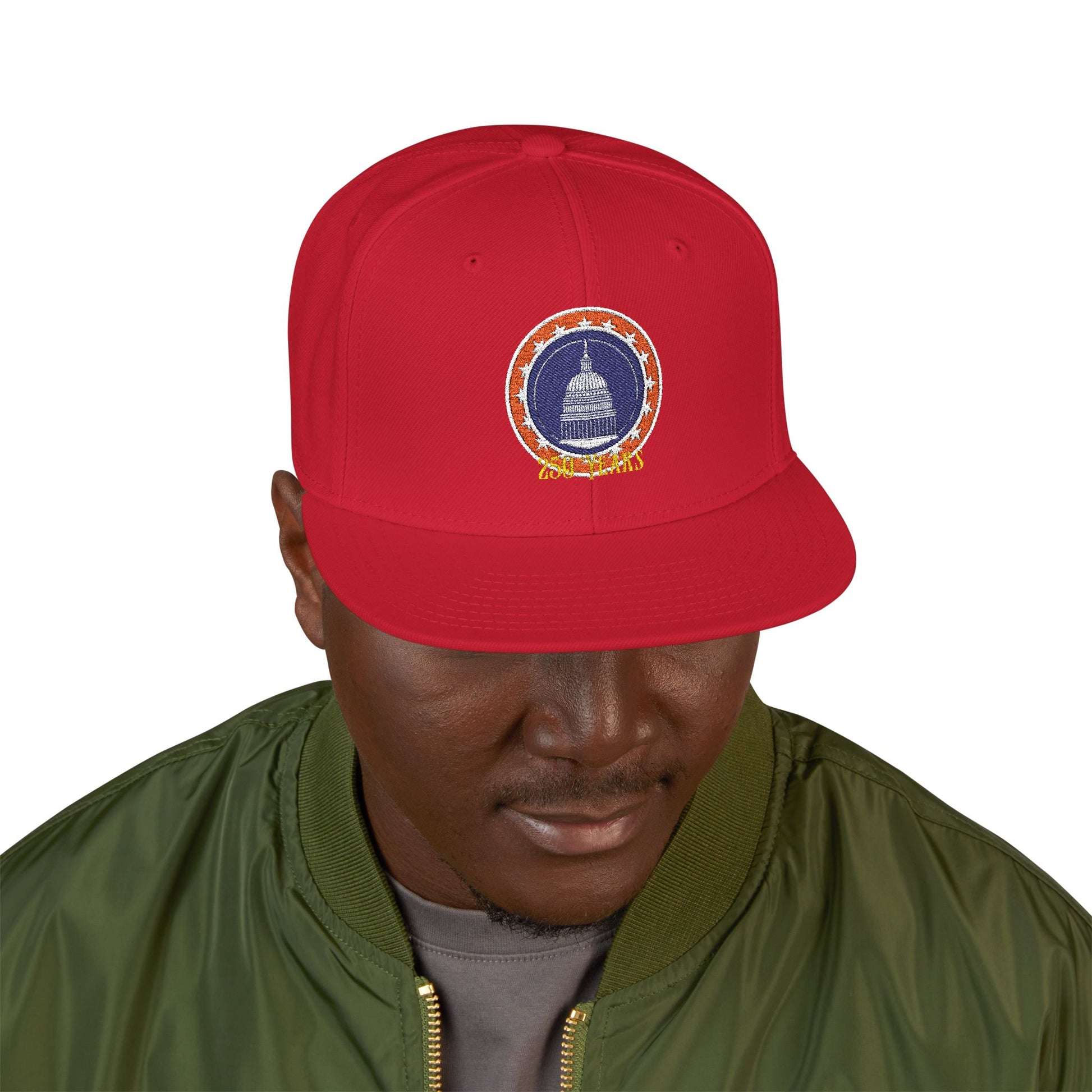 America 250 Years Embroidered Snapback Hat