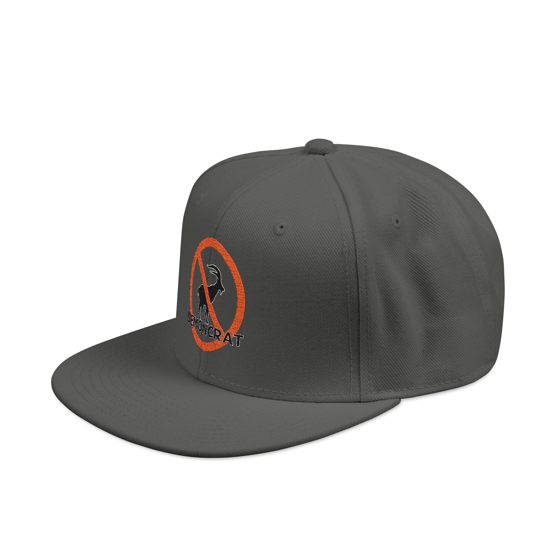 Patriotic 'Demoncrat' Snapback Hat — Anti-Democrat Embroidered Cap