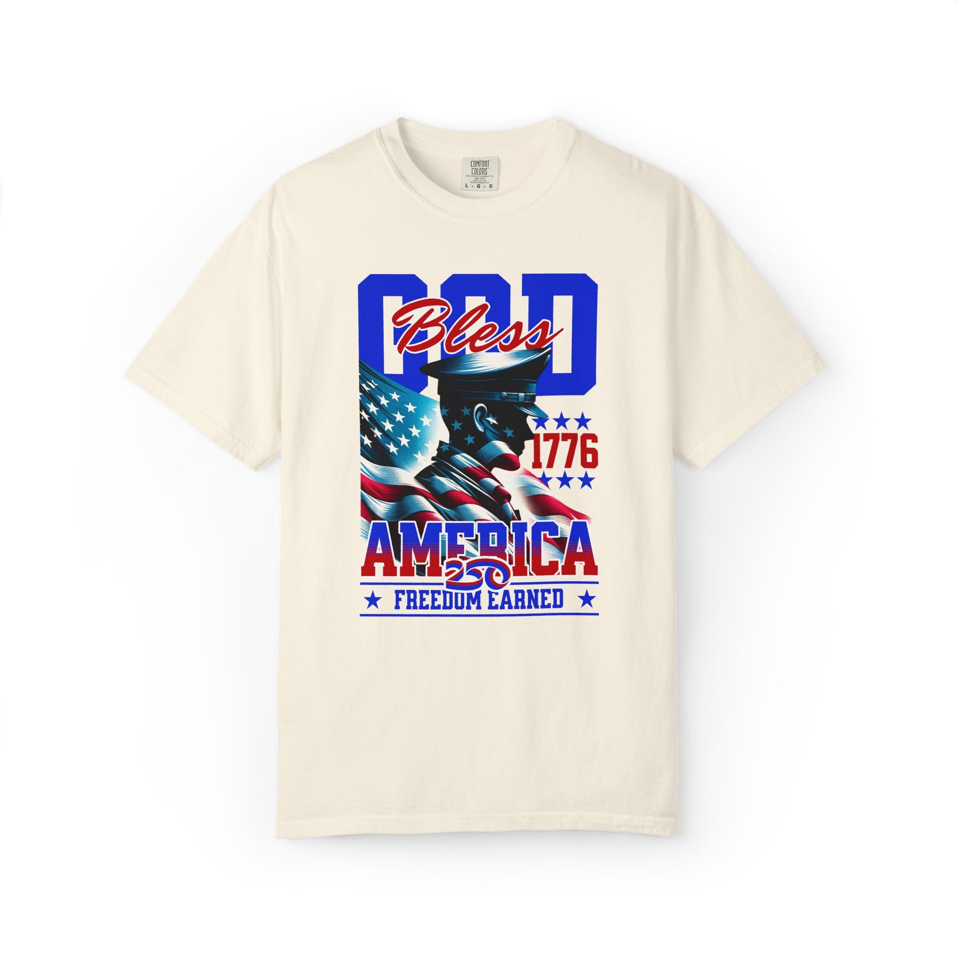 Bless God America 1776 Patriotic T-Shirt — Freedom Earned Graphic Tee
