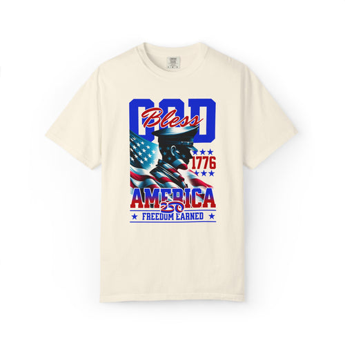 Bless God America 1776 Patriotic T-Shirt — Freedom Earned Graphic Tee