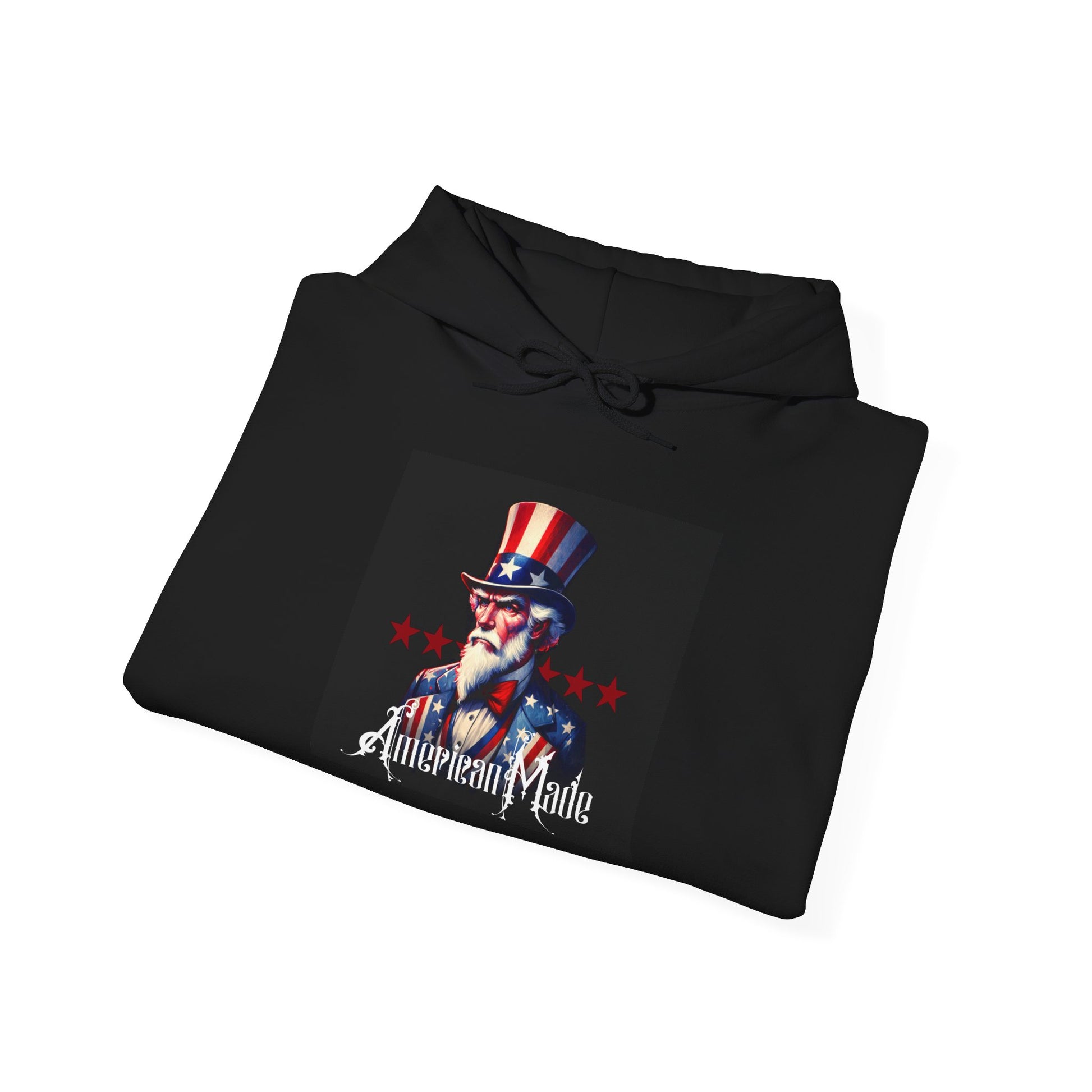 Uncle Sam 'American Made' Hoodie – Patriotic USA Flag Graphic