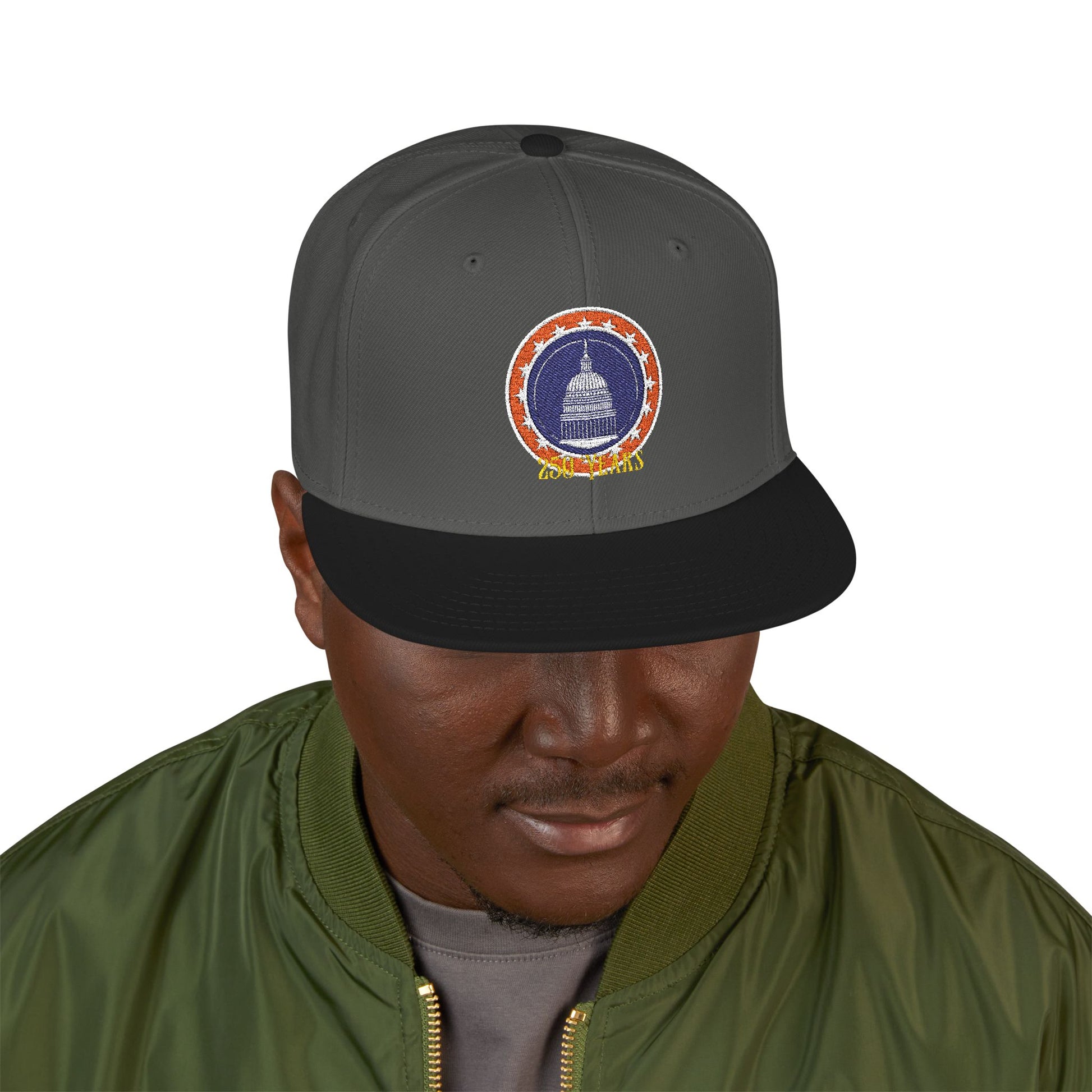 America 250 Years Embroidered Snapback Hat