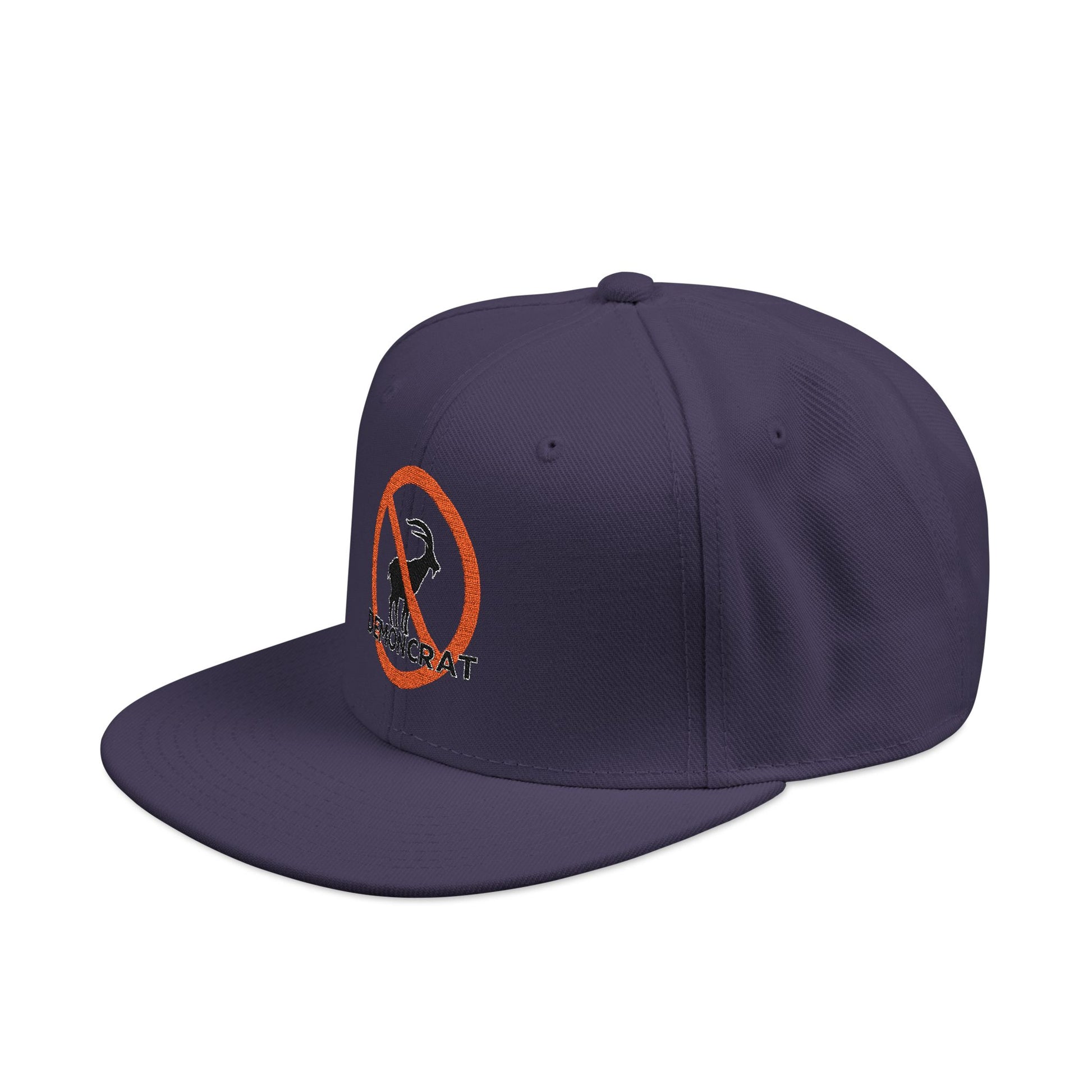 Patriotic 'Demoncrat' Snapback Hat — Anti-Democrat Embroidered Cap