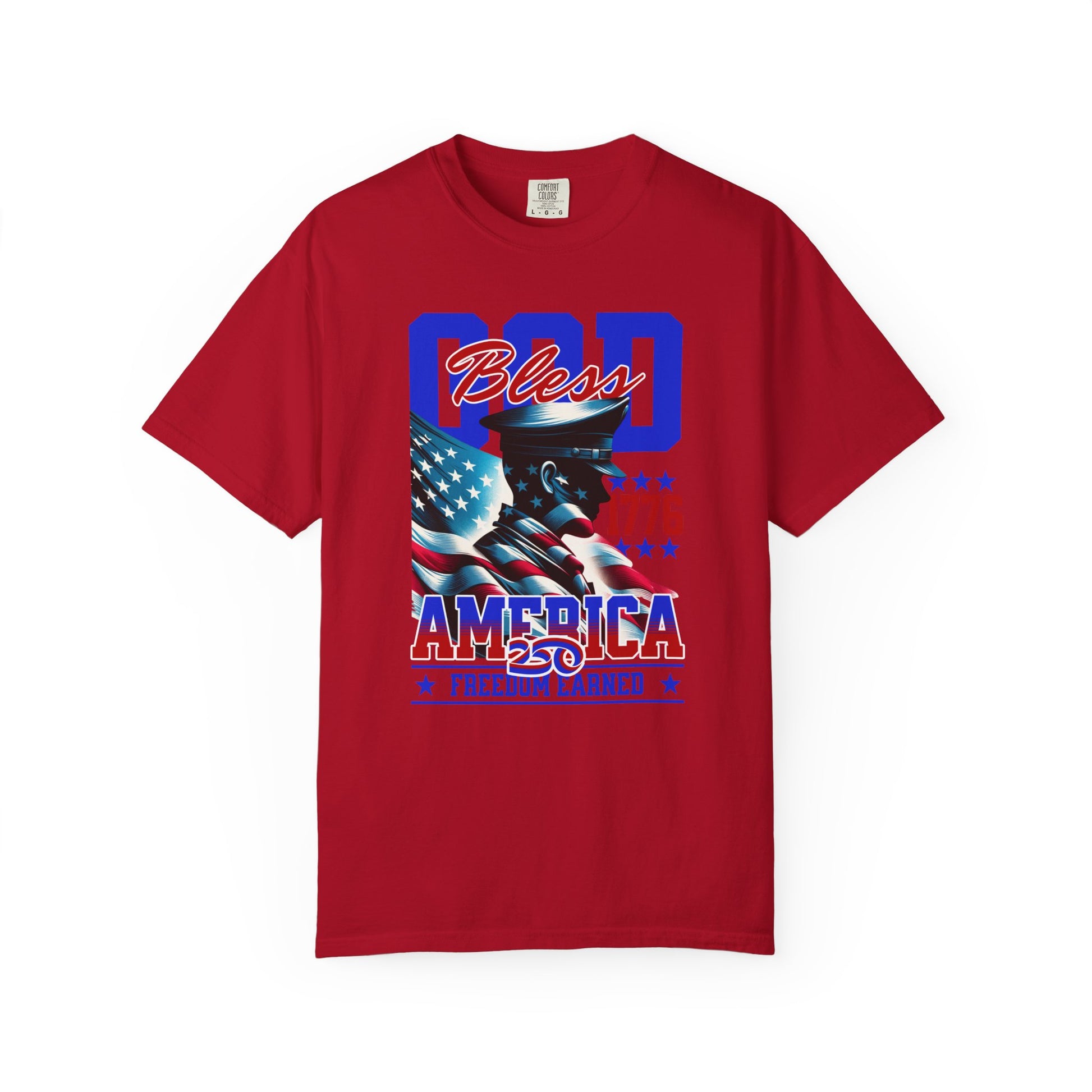 Bless God America 1776 Patriotic T-Shirt — Freedom Earned Graphic Tee