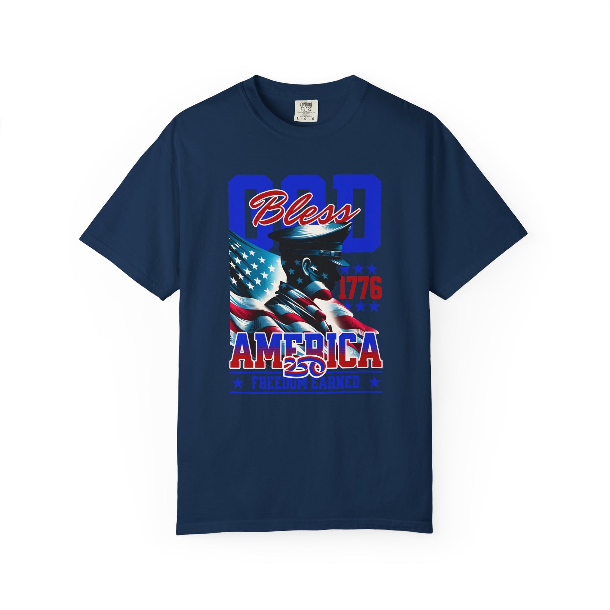 Bless God America 1776 Patriotic T-Shirt — Freedom Earned Graphic Tee